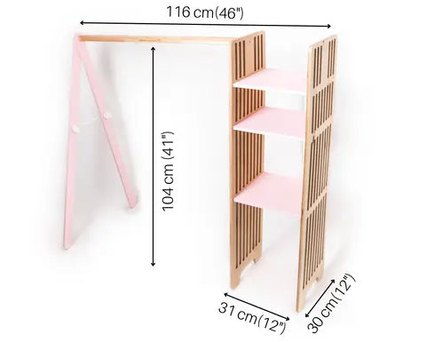 Kids Wooden Clothing Rack