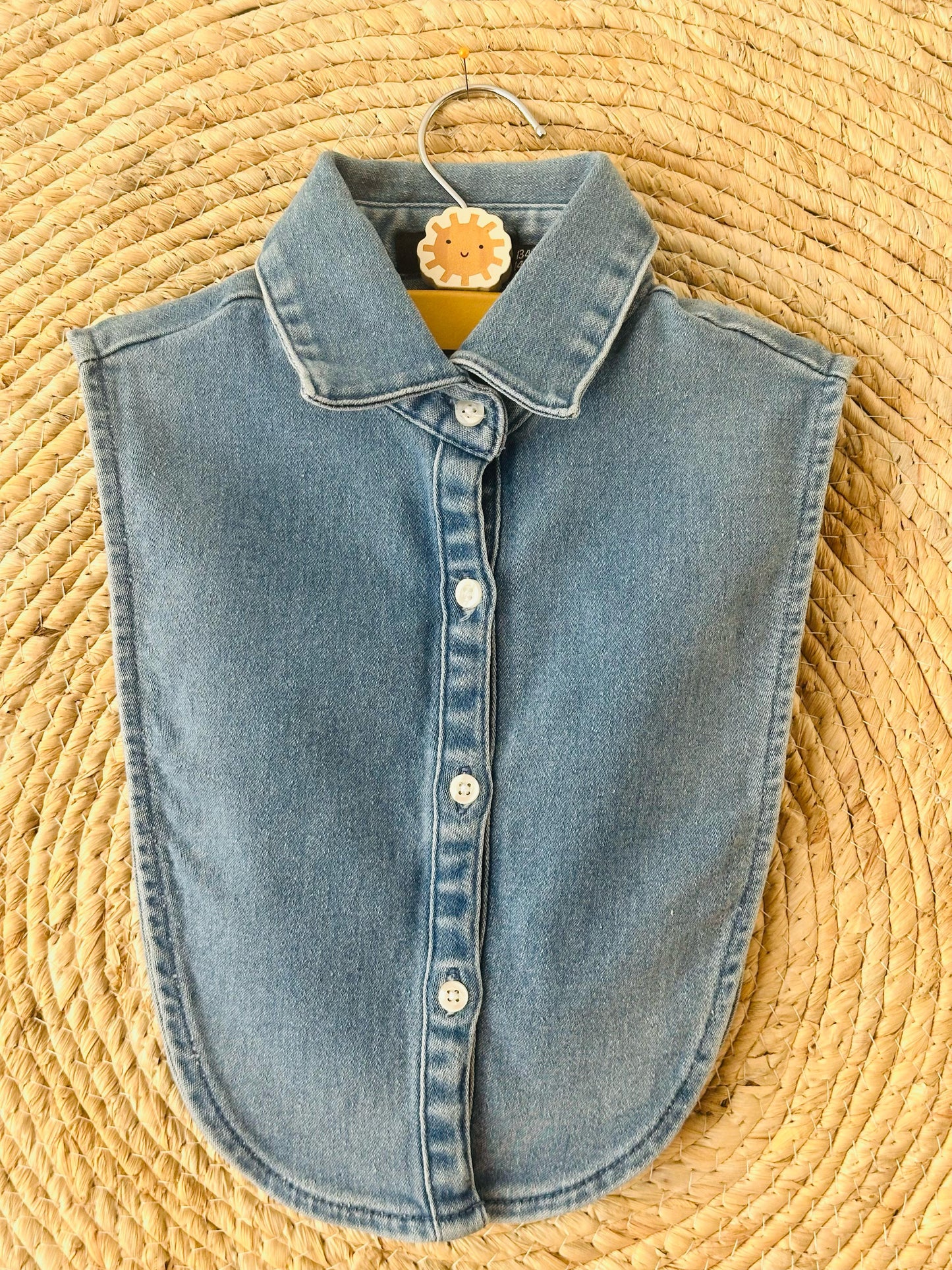 Hello Loomi Denim Shirt Collar Bib