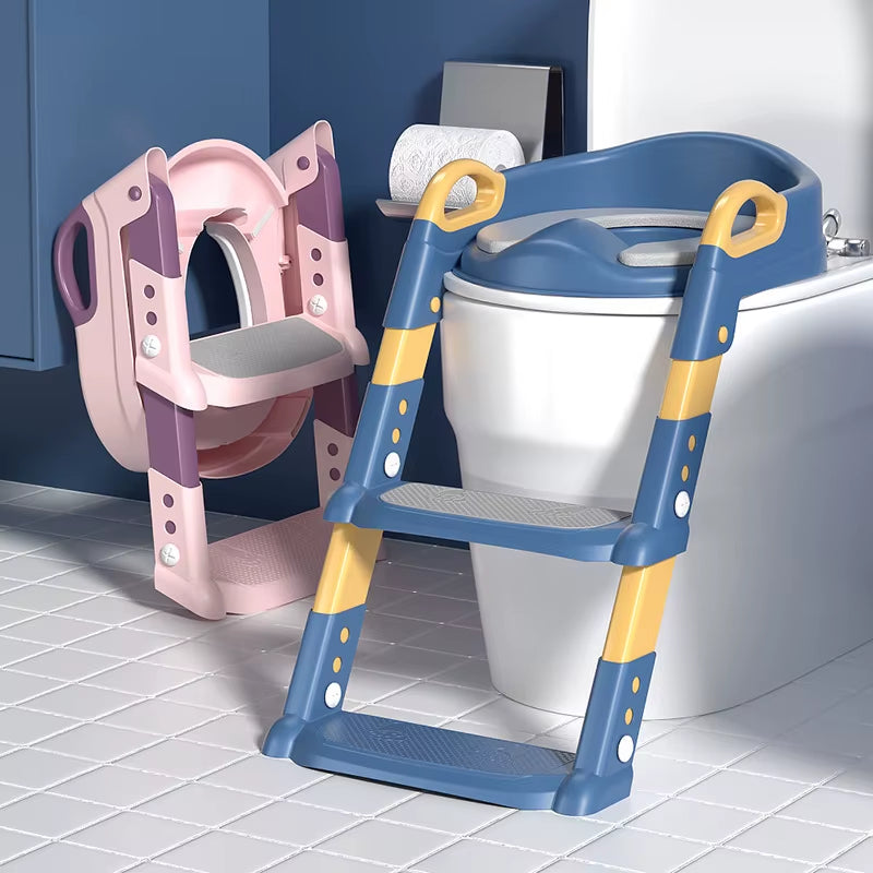 Baby Toilet Folding Rack Step Stool Stair Style Children'S Toilet Boy and Girlchild Step Seat Ring Baby Potty Toilet