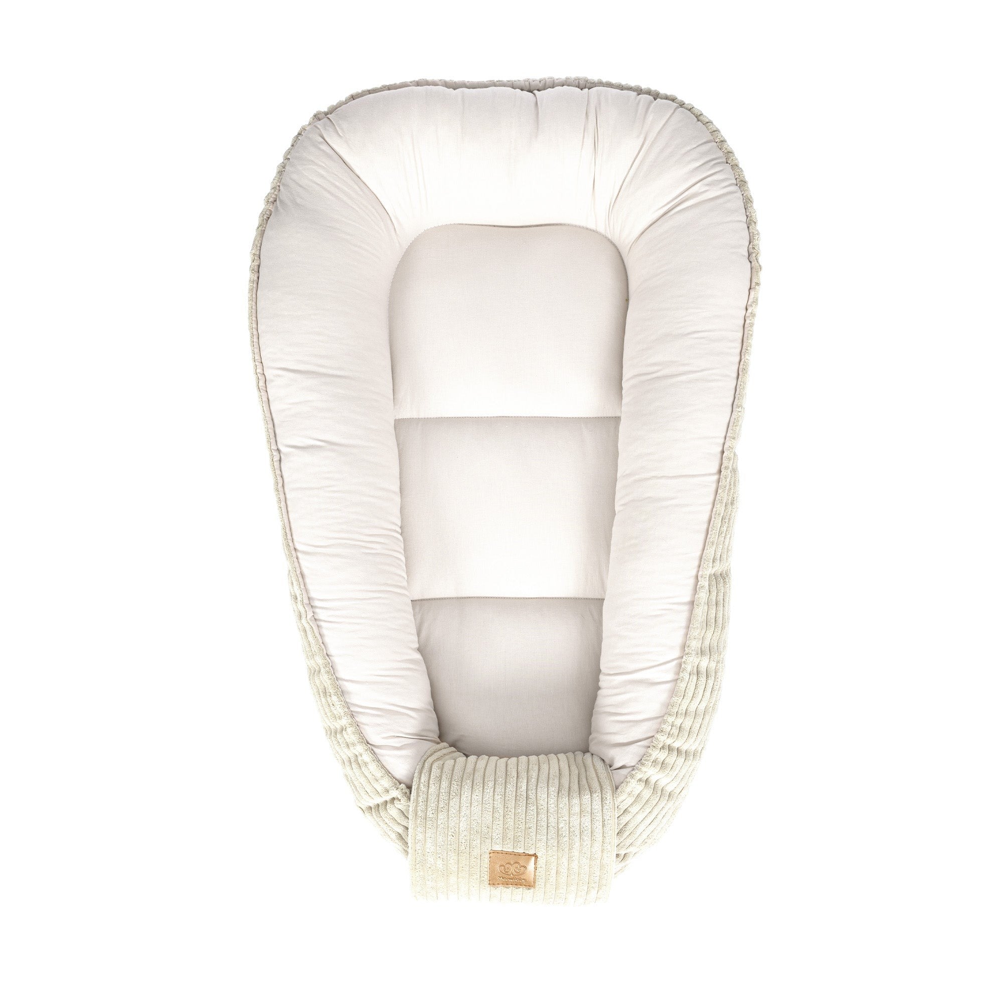 HelloLoomi baby nest for sleeping in ecru, a soft and cosy newborn sleep pod