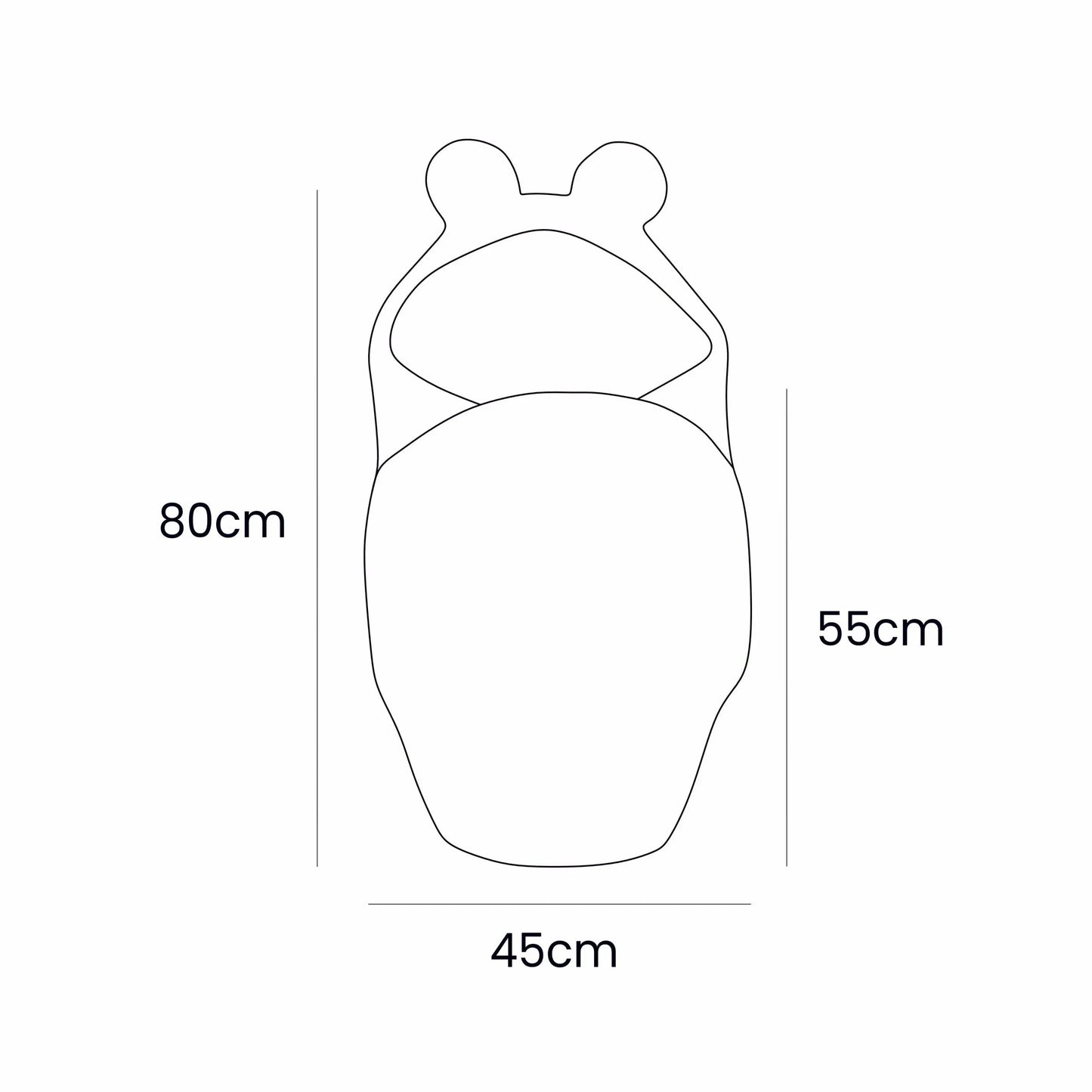 Baby Swaddle with Bear Ears – Olive Green