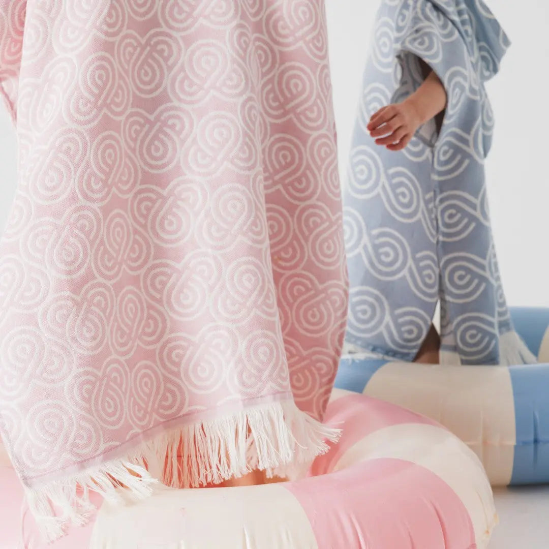 Bamboo Kids Bath Poncho - Rose