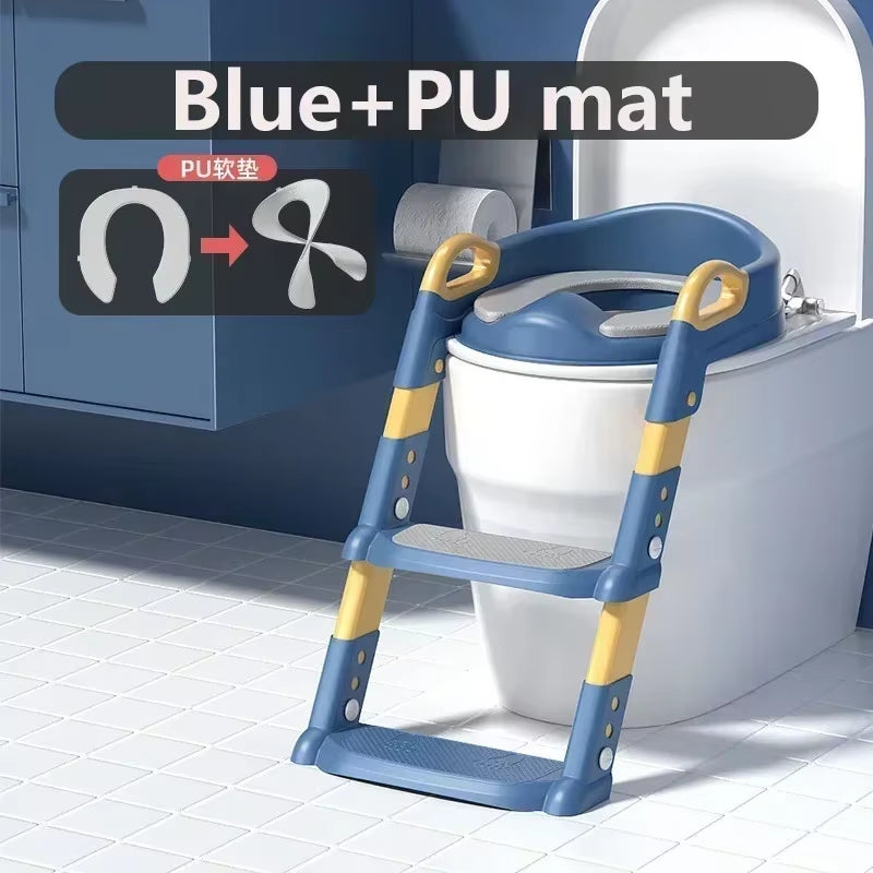 Baby Toilet Folding Rack Step Stool Stair Style Children'S Toilet Boy and Girlchild Step Seat Ring Baby Potty Toilet