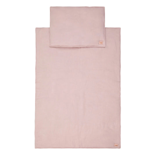 Muslin Baby Blanket + Pillow Set - Baby Pink