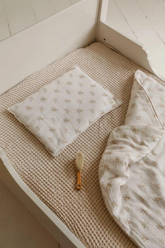 Muslin Baby Blanket + Pillow Set - Boho Flowers