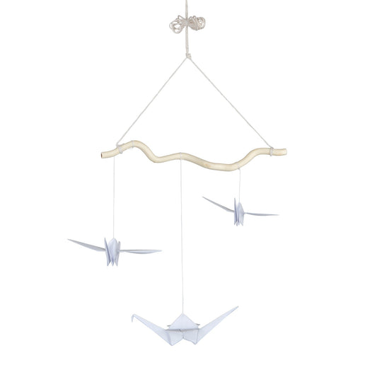 Origami Nursery Mobile - White
