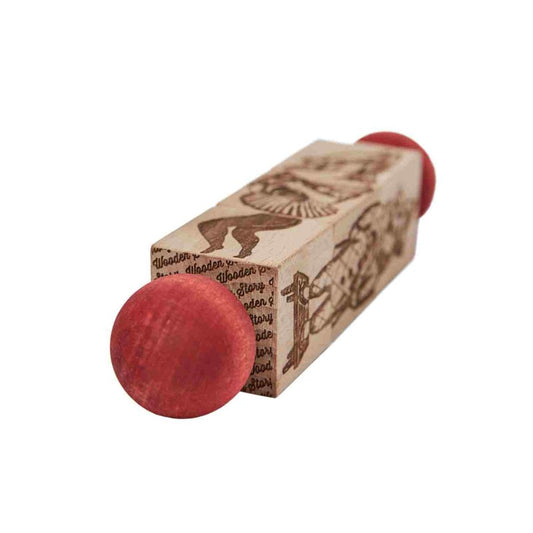 Commedia Dell'Arte Wooden Spinning Puzzle - Colorful