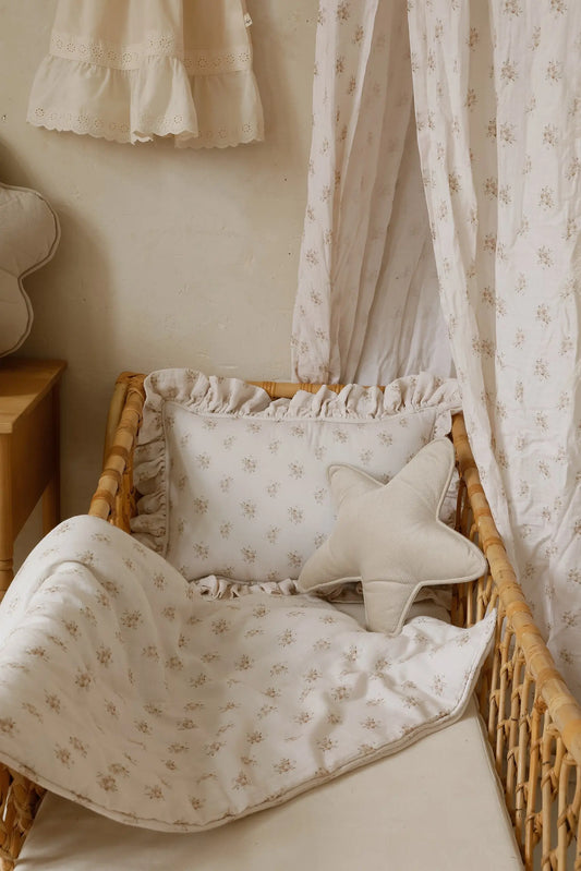 Hello Loomi Muslin Baby Blanket + Pillow Set – Boho Flowers