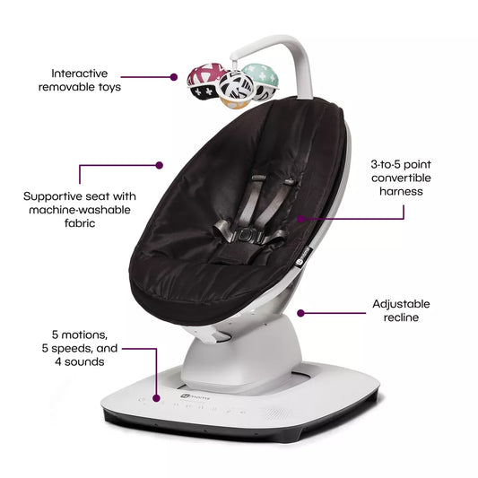 4Moms Mamaroo Multi-Motion Baby Swing Smart Connectivity