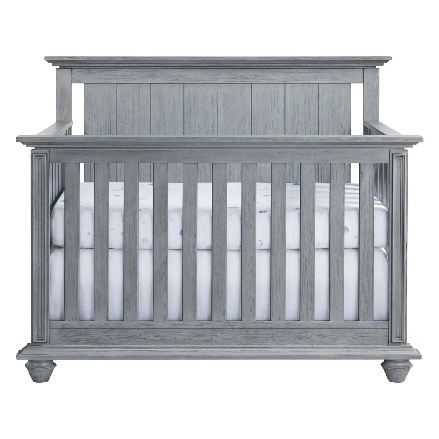 Langston 4-In-1 Convertible Crib, Graphite Gray, Wooden Crib