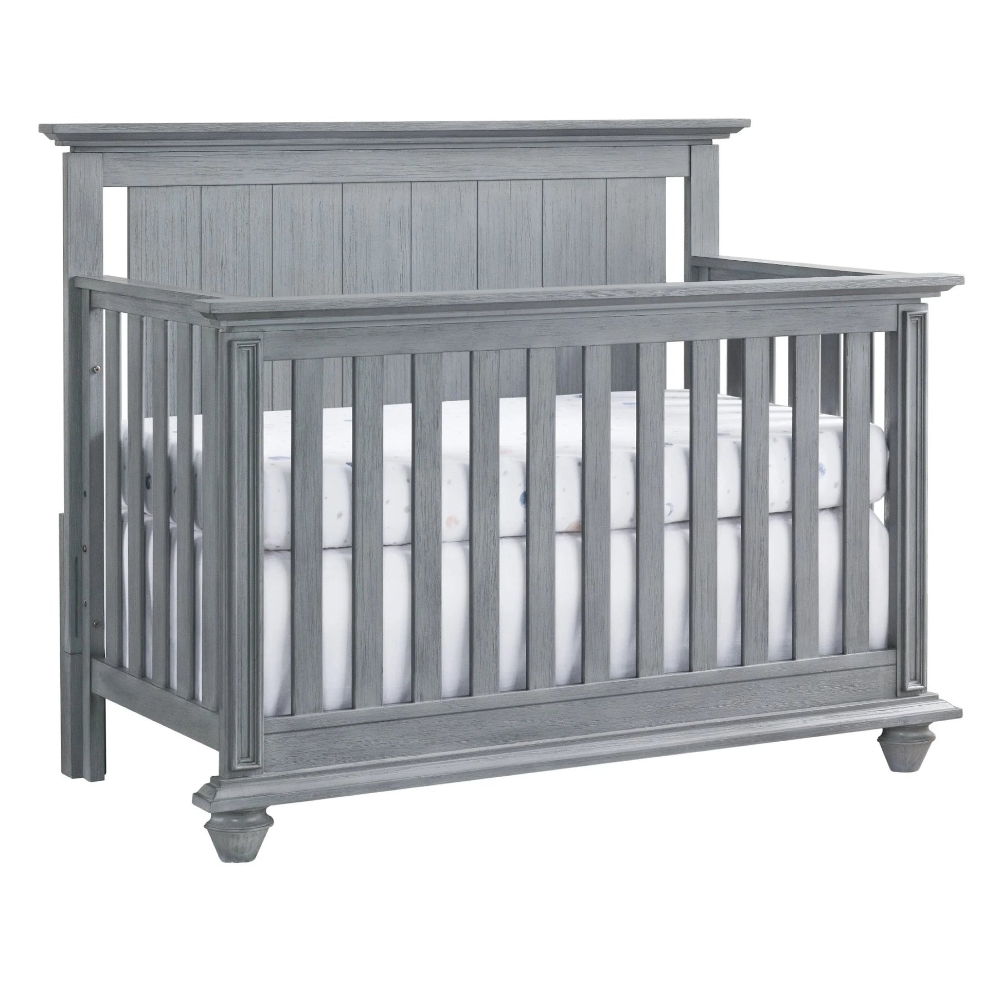 Langston 4-In-1 Convertible Crib, Graphite Gray, Wooden Crib