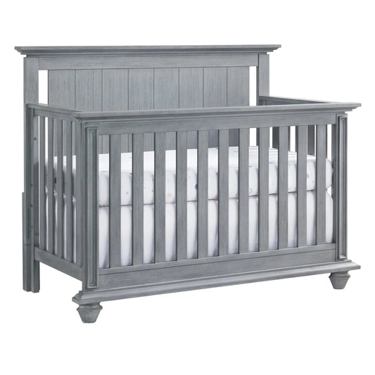 Langston 4-In-1 Convertible Crib, Graphite Gray, Wooden Crib
