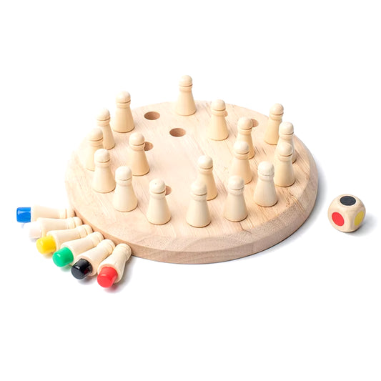 Wooden Memory Match Stick Chess Color Game Board Puzzles Montessori Educational Toy Cognitive Ability Learning Toys for Children