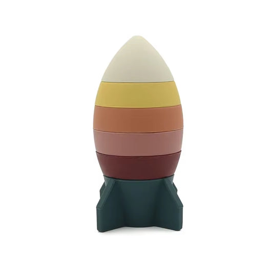 Silicone Rocket Stacking for Babies Silicone Toy Stacker Baby Toddler Toy Cpc Certification Montessori Toy