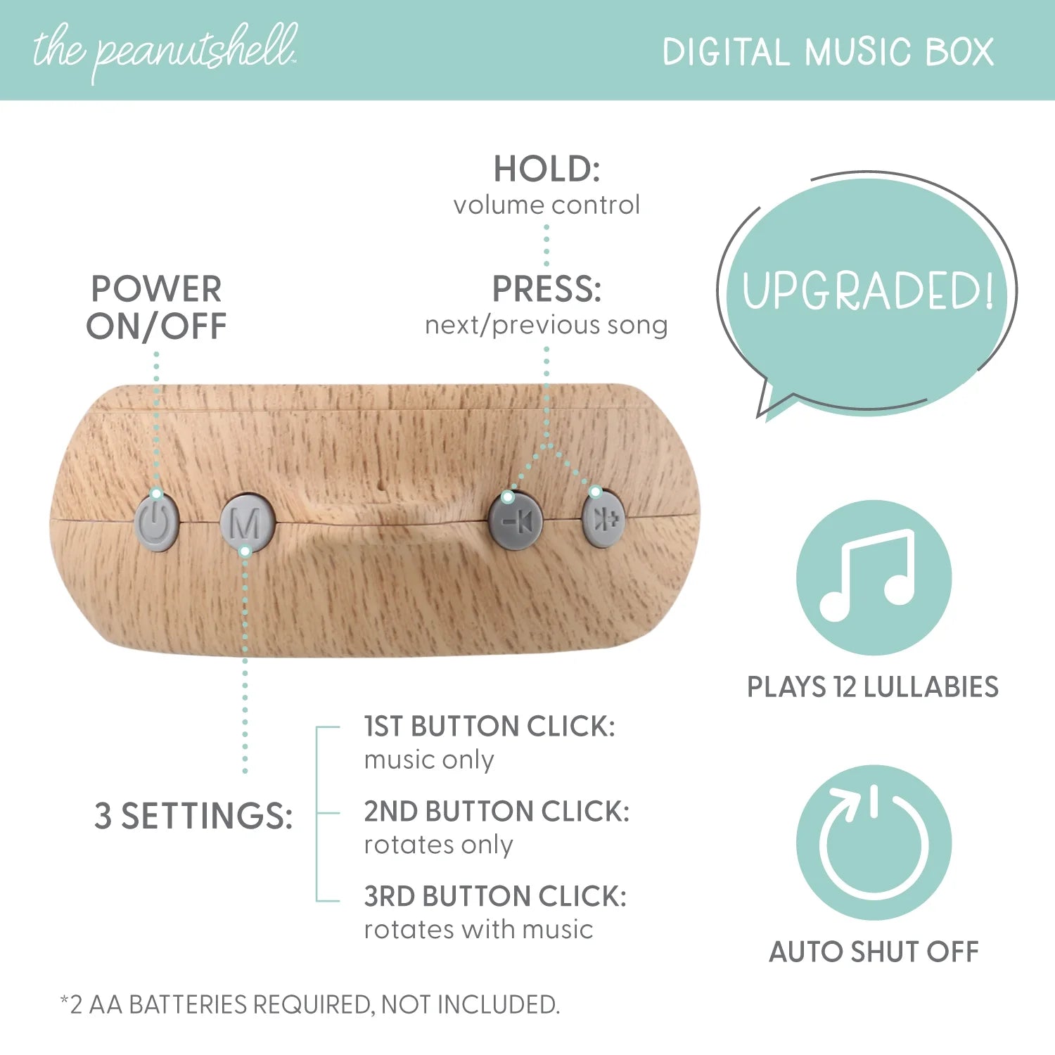 Wildflower Baby Musical Wooden Crib Mobile