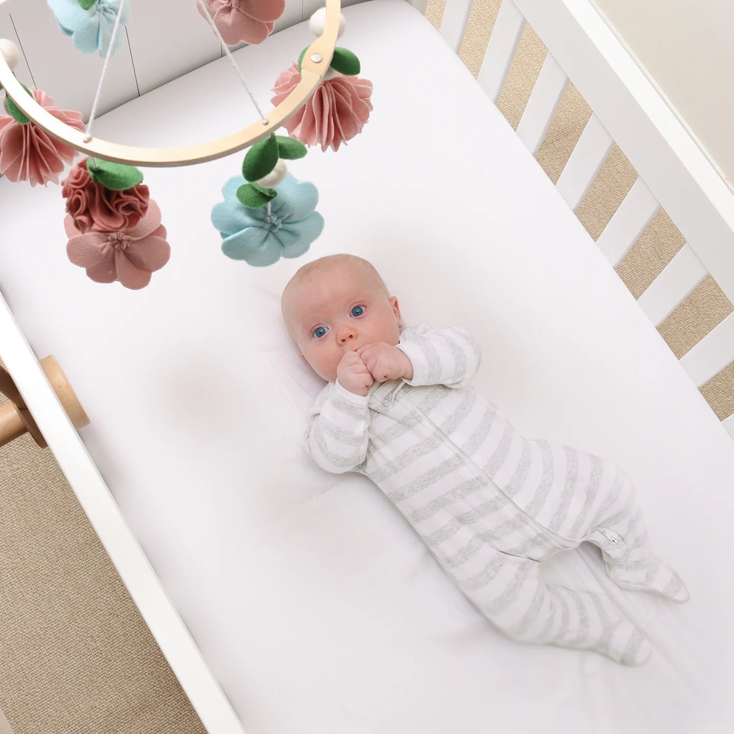 Wildflower Baby Musical Wooden Crib Mobile