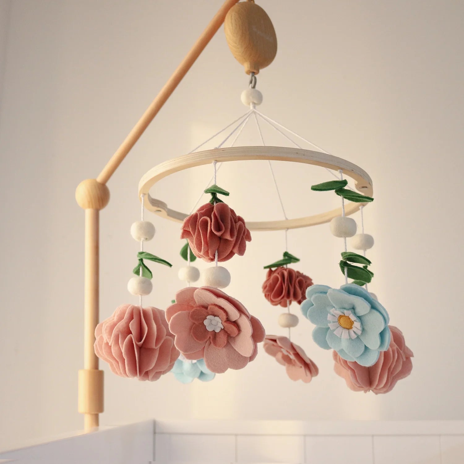 Wildflower Baby Musical Wooden Crib Mobile