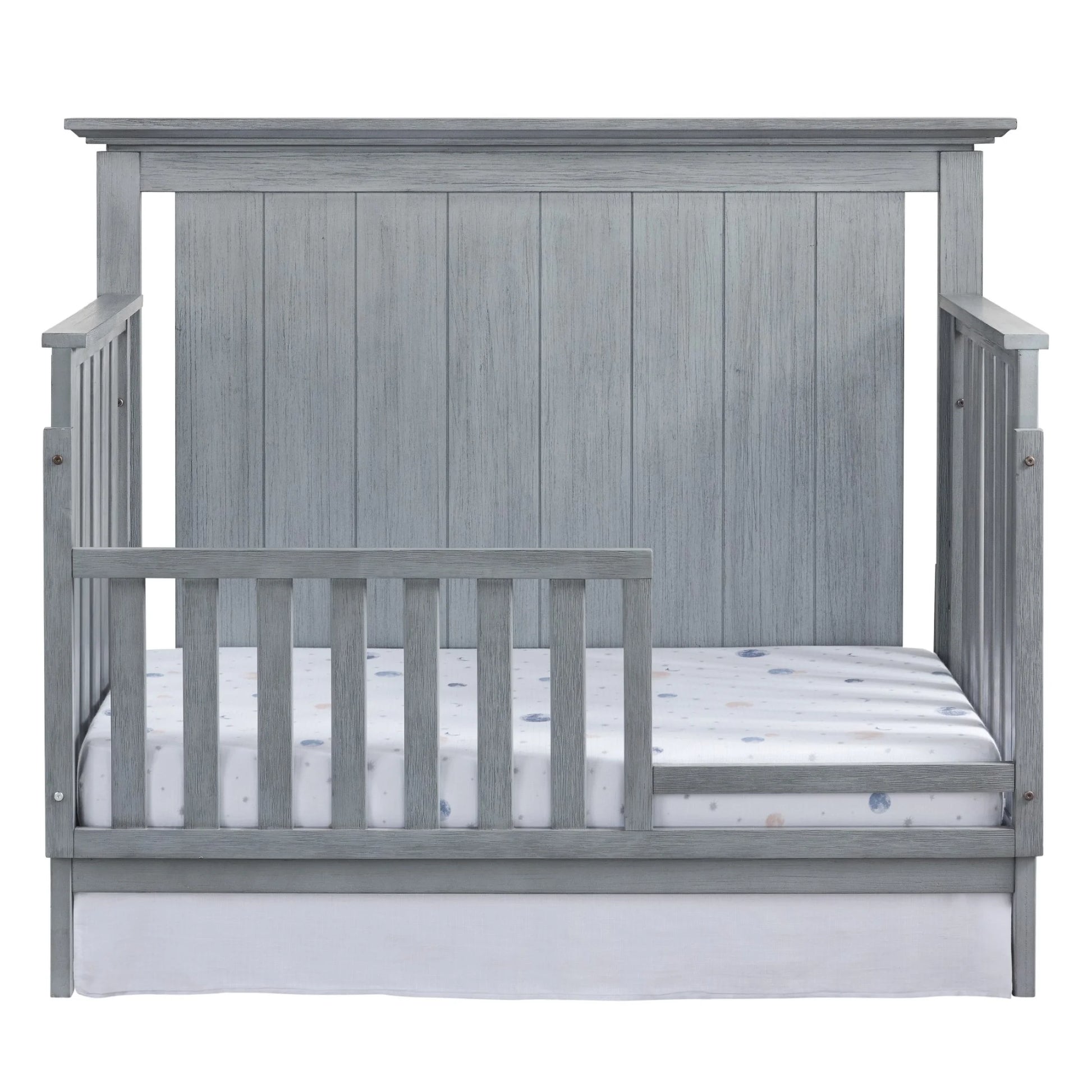 Langston 4-In-1 Convertible Crib, Graphite Gray, Wooden Crib