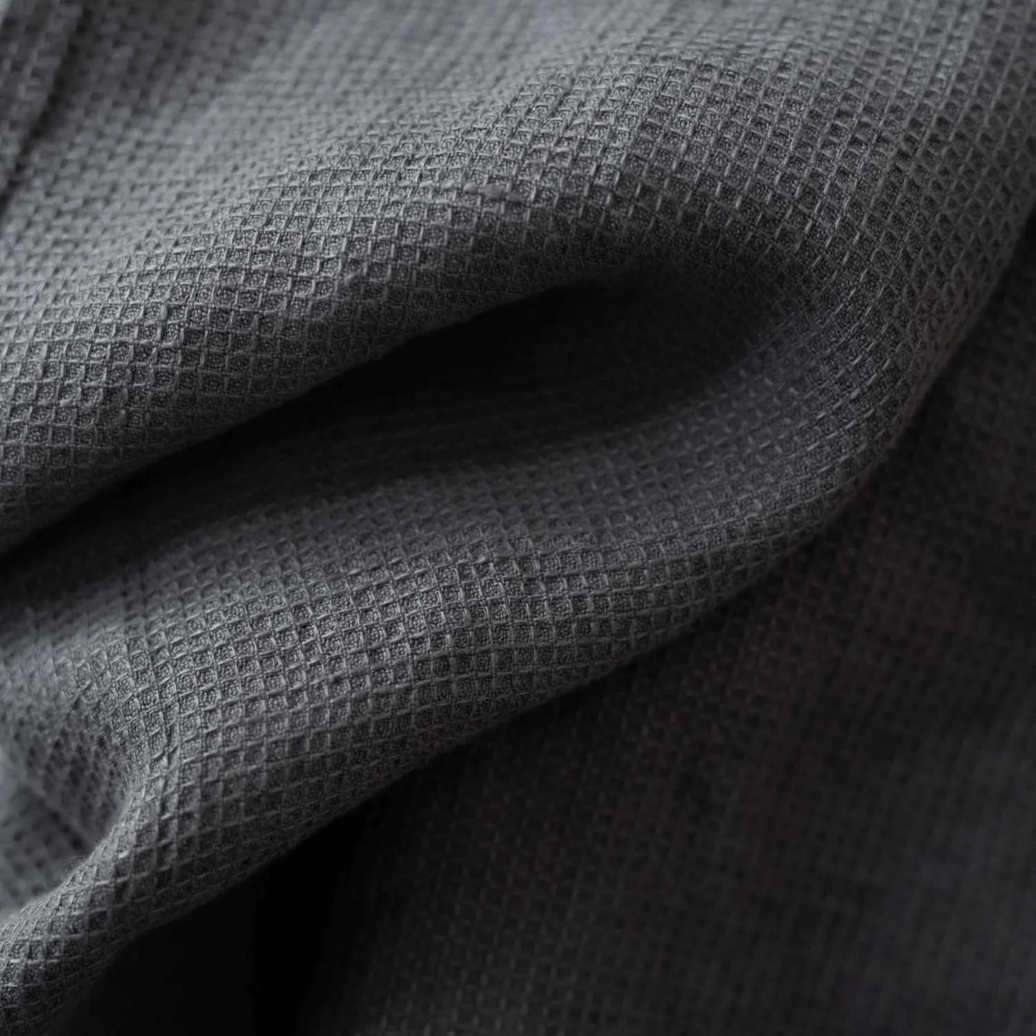 Honeycomb Fine Waffle Towel - Charcoal