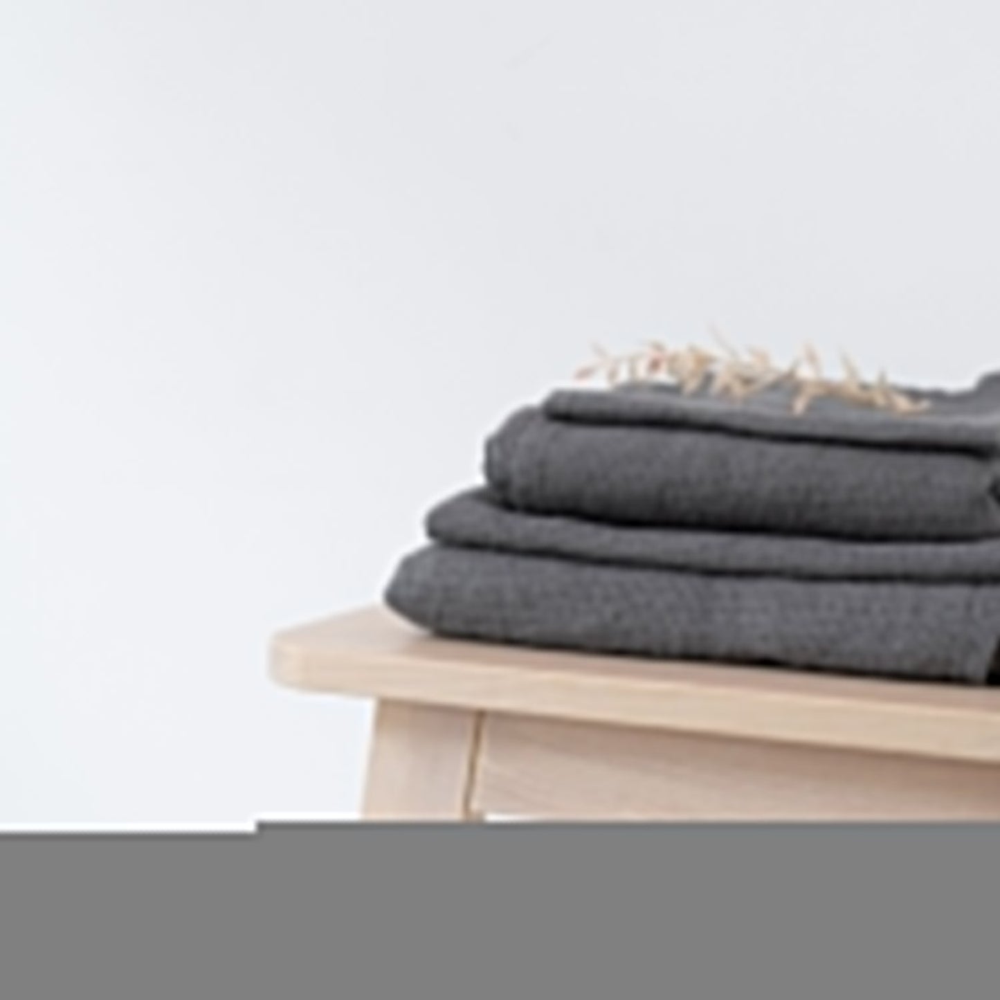 Honeycomb Fine Waffle Towel - Charcoal