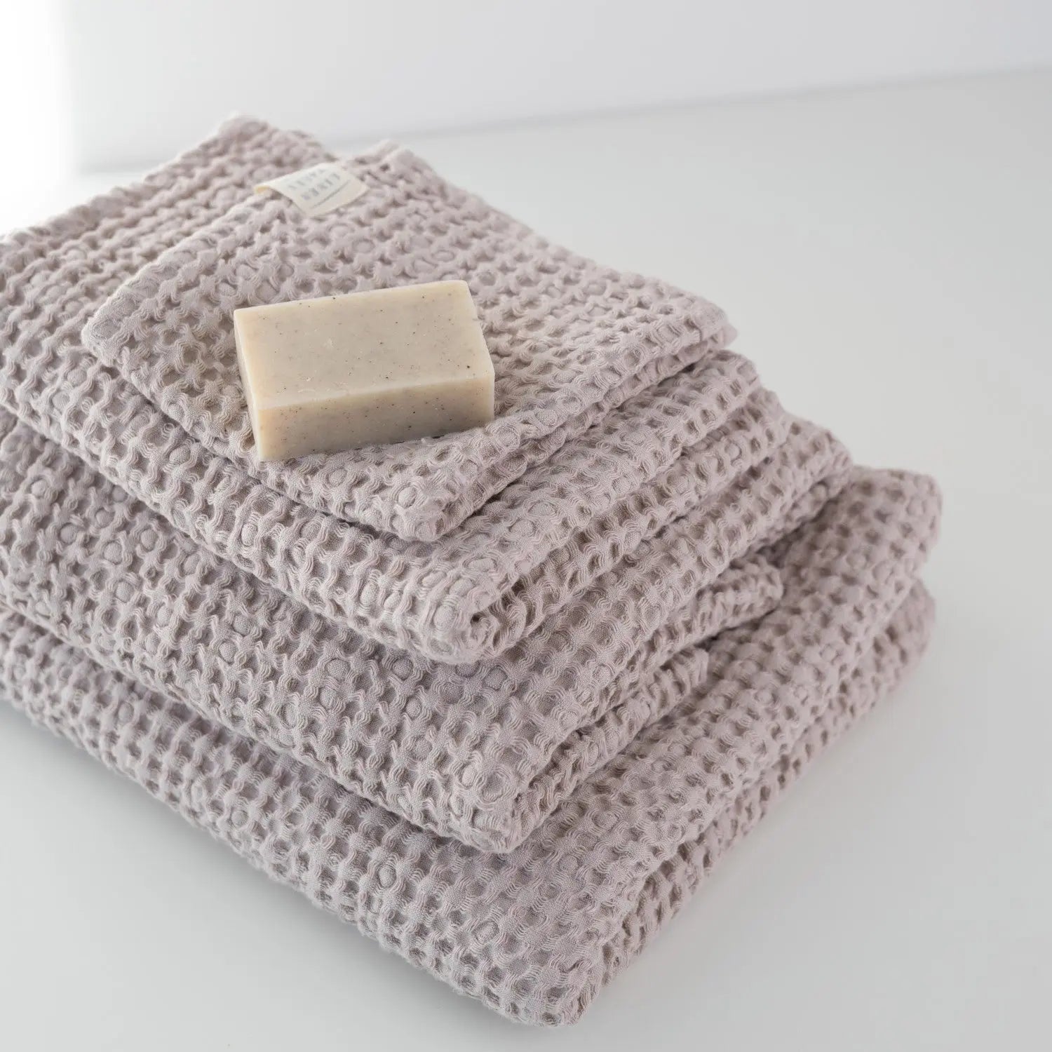 Honeycomb Waffle Towel - Powder