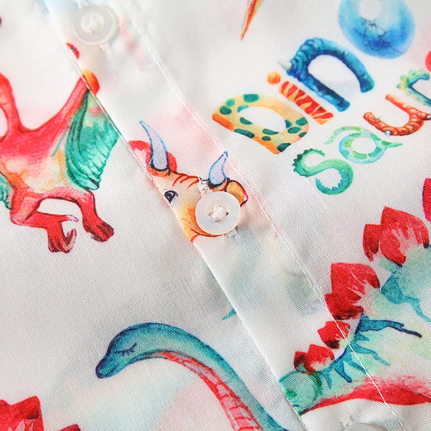 Children Clothes Set Boys Dinosaur Shirt Shorts Set Children'S Short Sleeve Colorful Dinosaur Shirt (Green, 5-6 Years)