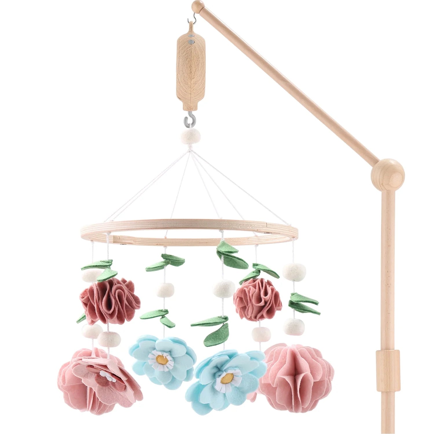 Wildflower Baby Musical Wooden Crib Mobile