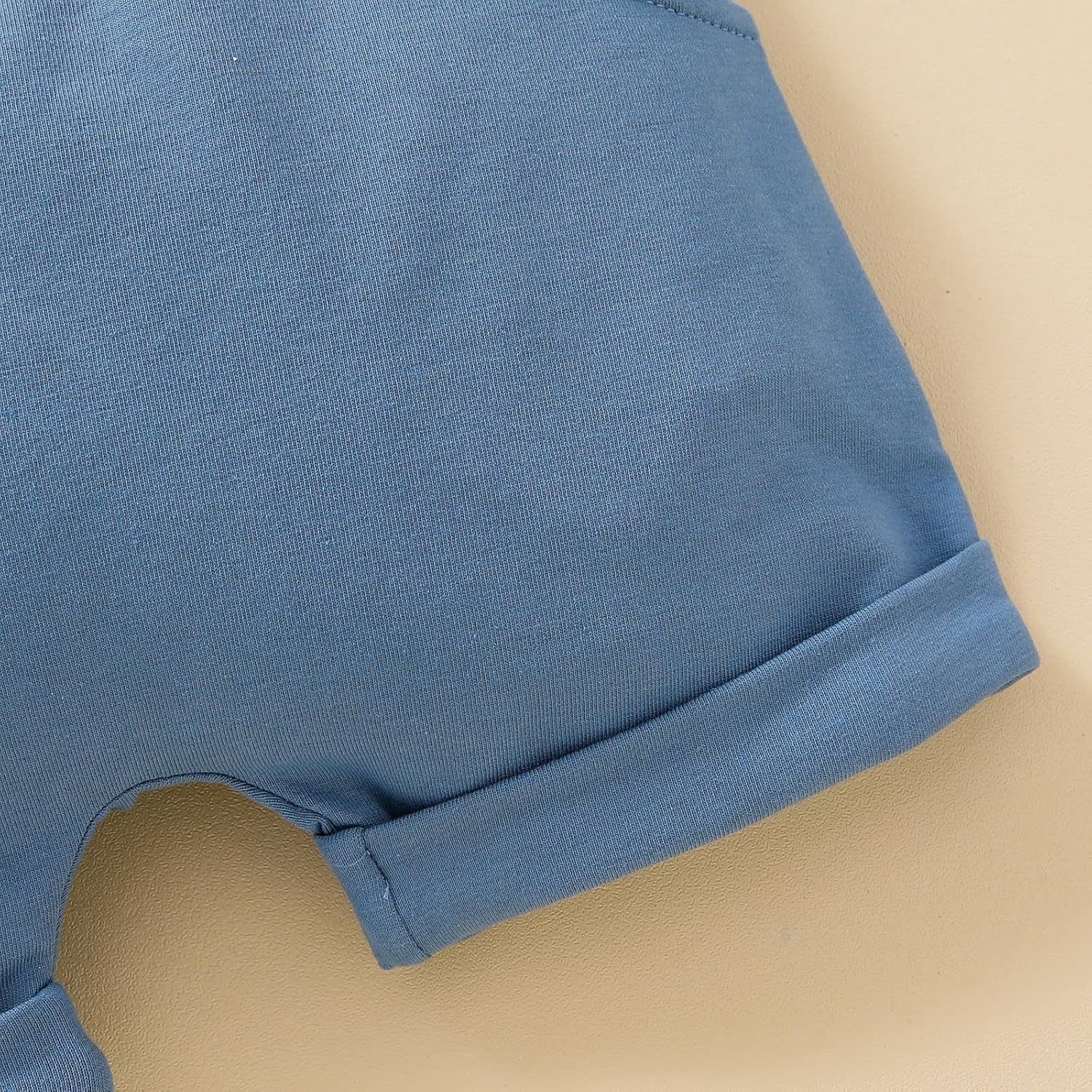 Kids Clothes Set Summer Korean Boys Short Sleeved Shirt round Neck Shirt Casual Clothing Foreign Style (Blue, 2-3 Years)