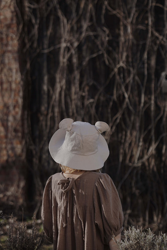 Kids Hat with Ears - Beige