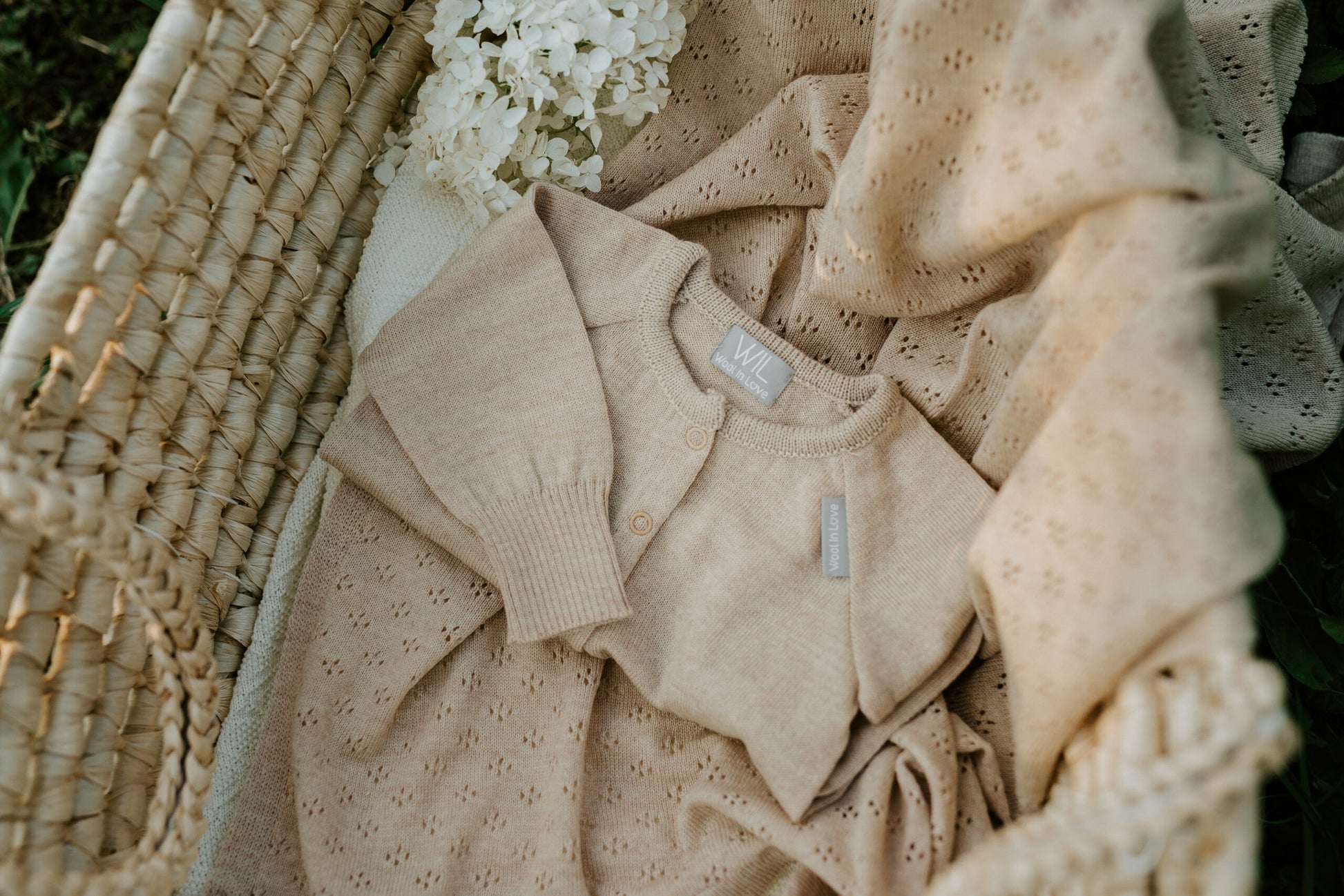 LOVE Gift Set For Baby - Blanket, Romper and Bonnet