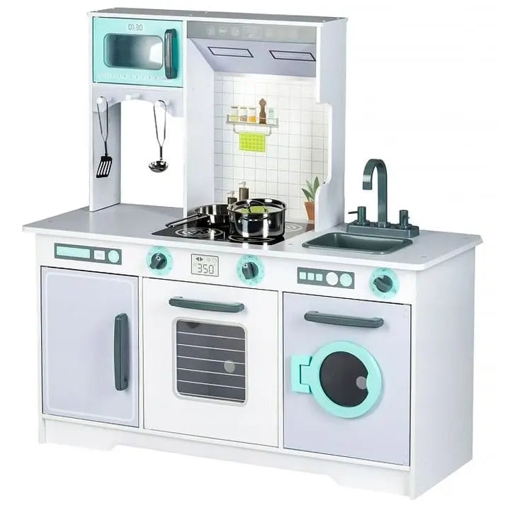 Large Wooden Play Kitchen with Accessories