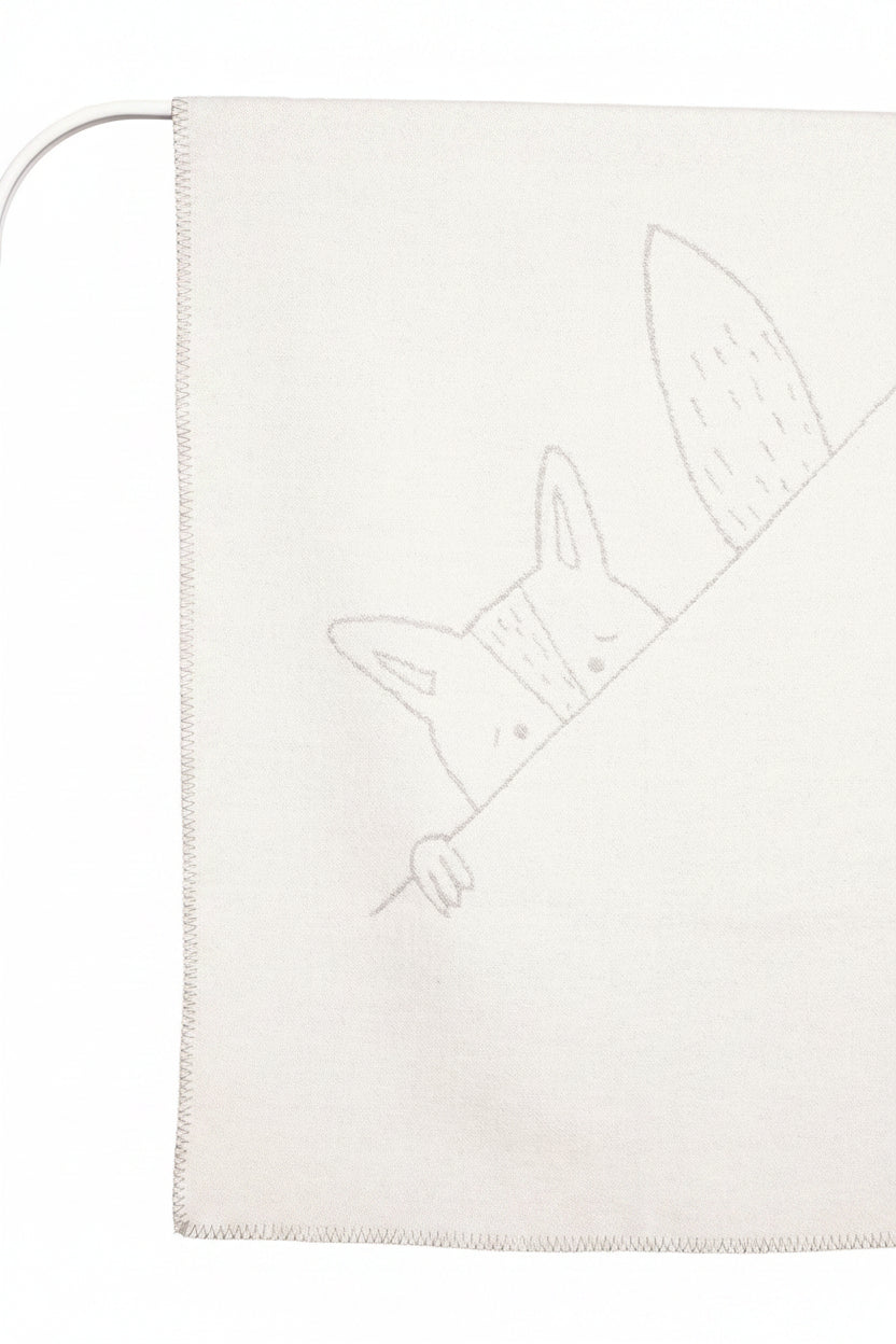 Merino baby blanket - Fox