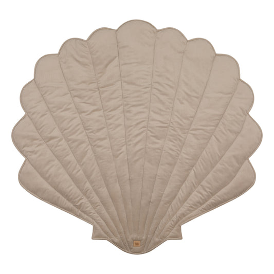 Organic Cotton and Velvet Shell Playmat - Beige