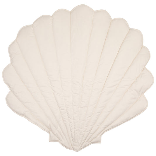 Organic Cotton and Velvet Shell Playmat - Beige