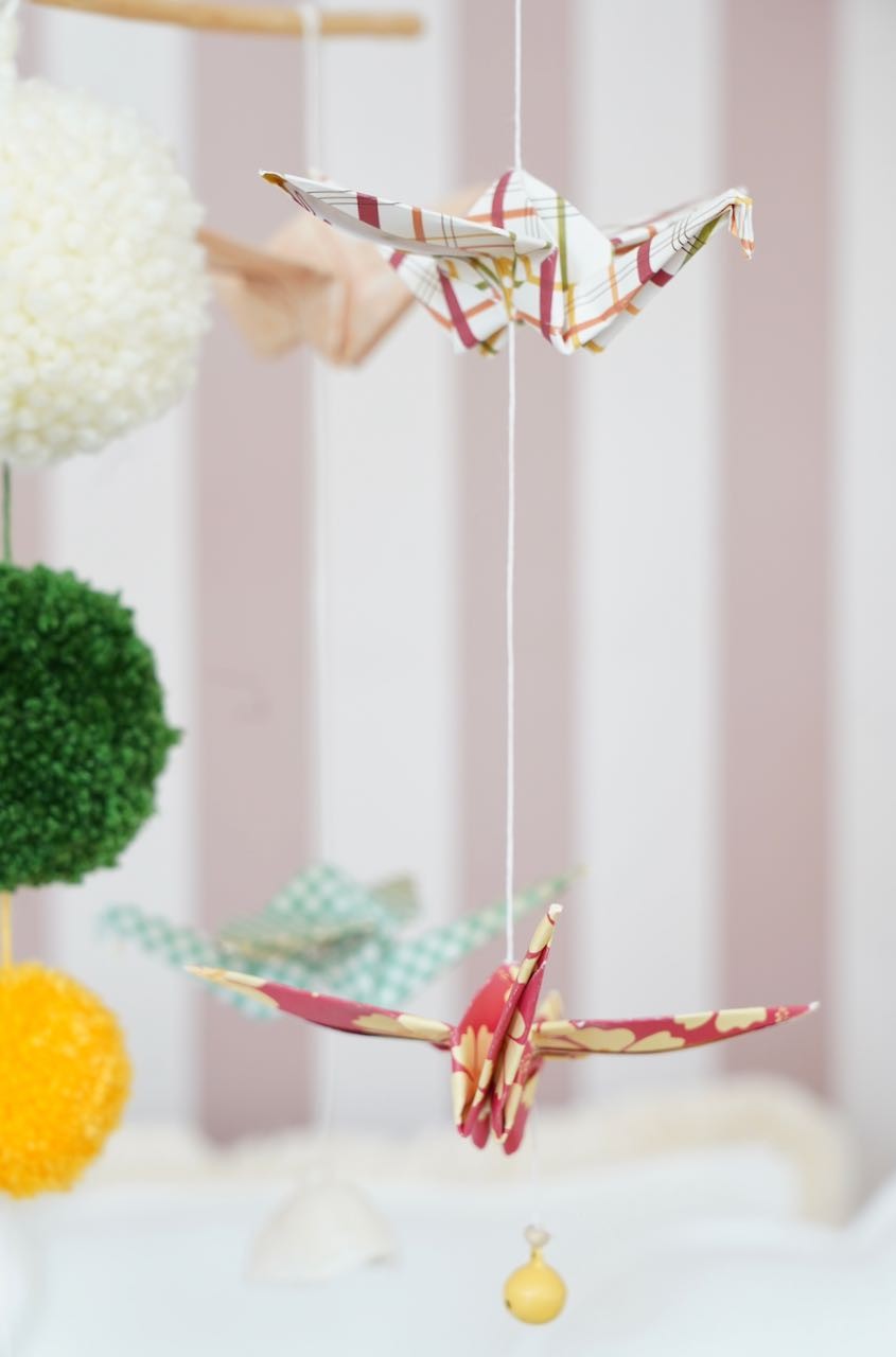 Origami Nursery Mobile - Vintage Vibe