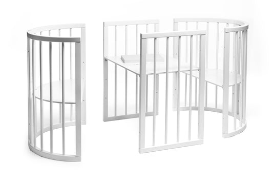 Round Baby Crib OLIN - White