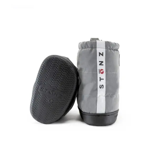 Toddler Puffer Booties - Reflective Silver